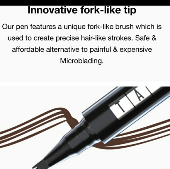 NWT TatBrow ASH BLACK Microblade Eyebrow Pen pencil - Picture 5 of 8
